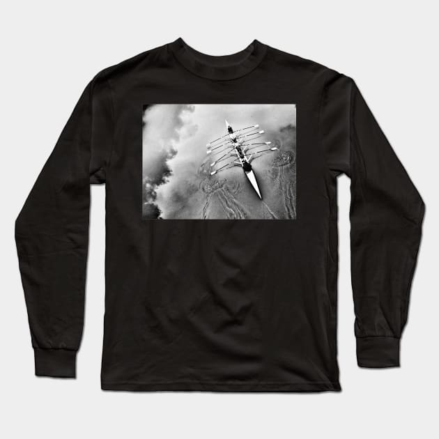 Rowers Rowing Long Sleeve T-Shirt by Custom Autos